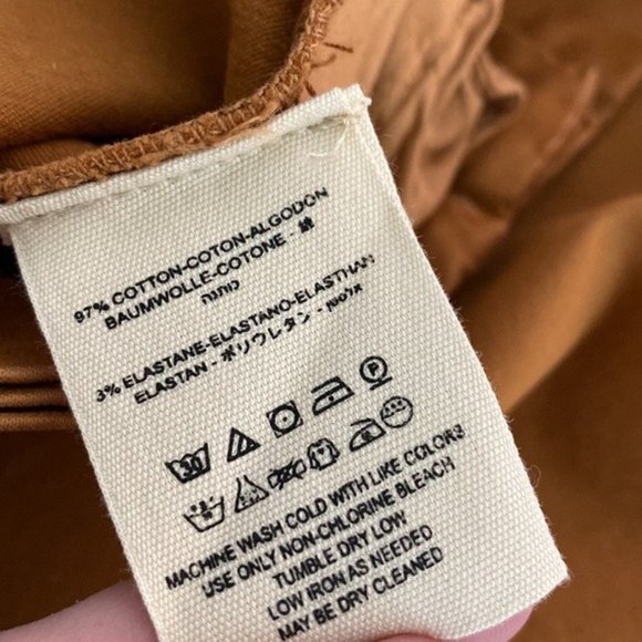 Free People Paper Bag Pants Cropped High Waisted in Burnt Orange - Picture 5 of 5